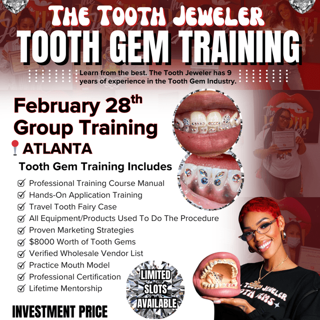 2/28 Tooth Gem Training: EARLY BIRD at The Tooth Jeweler in Atlanta, GA